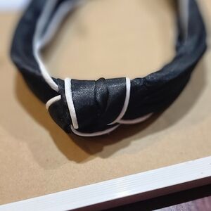 Chic Black and White Knotted Headband